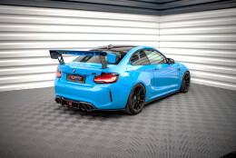 Street Pro Heckschürze Heck Ansatz Diffusor passend für BMW M2 F87 schwarz-rot
