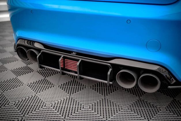 Street Pro Heckschürze Heck Ansatz Diffusor passend für BMW M2 F87 rot
