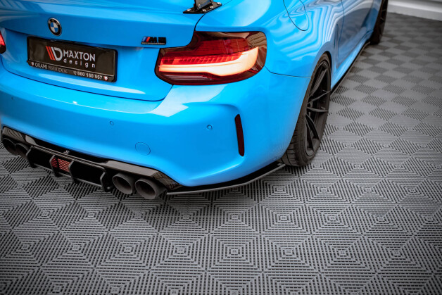 Street Pro Heck Ansatz Flaps Diffusor passend für BMW M2 F87 rot