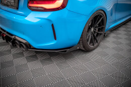 Street Pro Heck Ansatz Flaps Diffusor + Flaps für BMW M2 F87 schwarz Hochglanz