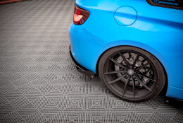 Street Pro Heck Ansatz Flaps Diffusor + Flaps für BMW M2 F87 schwarz Hochglanz