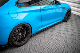 Street Pro Seitenschweller Ansatz Cup Leisten passend für BMW M2 F87 rot