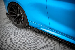 Street Pro Seitenschweller Leisten + Flaps passend für BMW M2 F87 schwarz Hochglanz