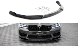 Cup Spoilerlippe Front Ansatz V.1 für BMW M5 F90 FL schwarz Hochglanz