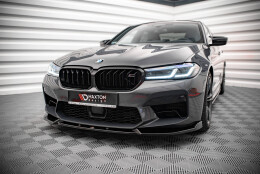 Cup Spoilerlippe Front Ansatz V.1 passend für BMW M5 F90 Facelift schwarz Hochglanz