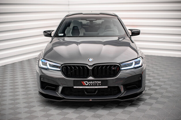 Cup Spoilerlippe Front Ansatz V.2 passend für BMW M5 F90 Facelift schwarz Hochglanz