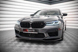 Cup Spoilerlippe Front Ansatz V.2 passend für BMW M5 F90 Facelift schwarz Hochglanz