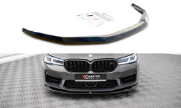 Cup Spoilerlippe Front Ansatz V.3 passend für BMW M5 F90 Facelift schwarz Hochglanz