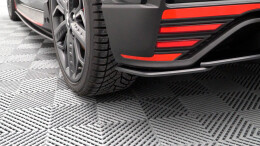 Street Pro Heck Ansatz Diffusor + Flaps passend für Hyundai I20 N Mk3 SCHWARZ