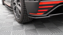 Street Pro Heck Ansatz Flaps Diffusor +Flaps für Hyundai I20 N Mk3 ROT