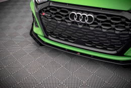 Street Pro Cup Spoilerlippe Front Ansatz passend für Audi RS3 Sportback + Limo 8Y ROT+ HOCHGLANZ FLAPS