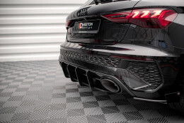 Street Pro Heckschürze Heck Ansatz Diffusor für Audi RS3 Sportback 8Y SCHWARZ-ROT