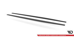 Street Pro Seitenschweller Ansatz Cup Leisten für Audi RS3 Sportback 8Y SCHWARZ