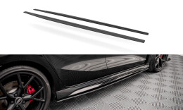 Street Pro Seitenschweller Ansatz Cup Leisten passend für Audi RS3 Sportback 8Y SCHWARZ