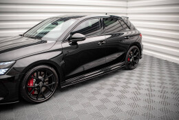 Street Pro Seitenschweller Ansatz Cup Leisten passend für Audi RS3 Sportback 8Y SCHWARZ