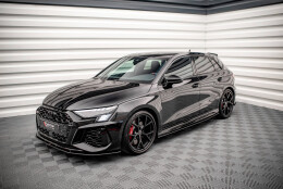 Street Pro Seitenschweller Ansatz Cup Leisten passend für Audi RS3 Sportback 8Y SCHWARZ