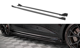 Street Pro Seitenschweller Ansatz Cup Leisten + Flaps für Audi RS3 Sportback 8Y schwarz Hochglanz