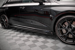 Street Pro Seitenschweller Ansatz Cup Leisten passend für Audi RS3 Sportback 8Y FLAPS HOCHGLANZ