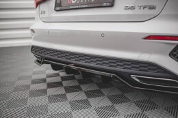 Mittlerer Cup Diffusor Heck Ansatz DTM Look für Audi A3 S-Line Sportback 8Y schwarz Hochglanz