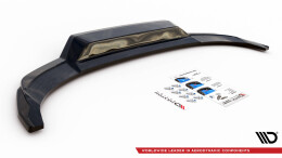 Mittlerer Cup Diffusor Heck Ansatz DTM Look passend für Audi A3 S-Line Sportback 8Y schwarz Hochglanz