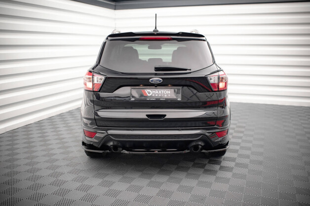 Mittlerer Cup Diffusor Heck Ansatz passend für Ford Escape ST-Line Mk3 schwarz Hochglanz