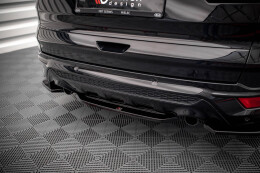 Mittlerer Cup Diffusor Heck Ansatz für Ford Escape ST-Line Mk3 schwarz Hochglanz
