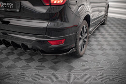 Heck Ansatz Flaps Diffusor passend für Ford Escape ST-Line Mk3 schwarz Hochglanz