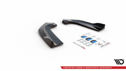 Heck Ansatz Flaps Diffusor passend für Ford Escape ST-Line Mk3 schwarz Hochglanz