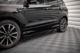 Seitenschweller Ansatz Cup Leisten für Ford Escape ST-Line Mk3 schwarz Hochglanz