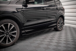 Seitenschweller Ansatz Cup Leisten passend für Ford Escape ST-Line Mk3 schwarz Hochglanz
