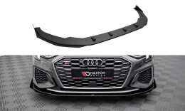 Street Pro Cup Spoilerlippe Front Ansatz für Audi S3 / A3 S-Line 8Y schwarz+ Hochglanz Flaps