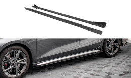 Street Pro Seitenschweller Ansatz Cup Leisten passend für Audi S3 / A3 S-Line 8Y FLAPS HOCHGLANZ