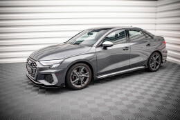 Street Pro Seitenschweller Ansatz Cup Leisten passend für Audi S3 / A3 S-Line 8Y FLAPS HOCHGLANZ