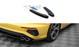 Heck Ansatz Flaps Diffusor passend für Audi S3 Limousine 8Y schwarz Hochglanz