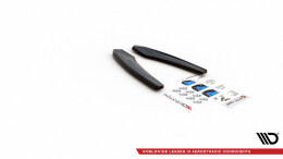 Heck Ansatz Flaps Diffusor passend für Audi S3 Limousine 8Y schwarz Hochglanz