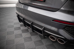 Street Pro Heckschürze Heck Ansatz Diffusor passend für Audi S3 Limousine 8Y SCHWARZ
