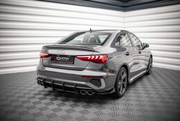 Street Pro Heckschürze Heck Ansatz Diffusor passend für Audi S3 Limousine 8Y SCHWARZ