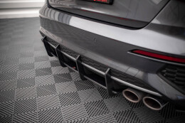 Street Pro Heckschürze Heck Ansatz Diffusor für Audi S3 Limousine 8Y ROT