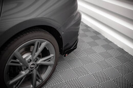 Street Pro Heck Ansatz Diffusor + Flaps für Audi S3 Limousine 8Y SCHWARZ+ HOCHGLANZ FLAPS