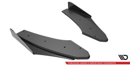 Street Pro Heck Ansatz Diffusor + Flaps passend für Audi S3 Limousine 8Y SCHWARZ+ HOCHGLANZ FLAPS
