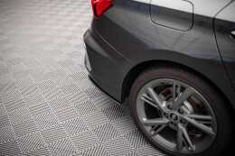 Street Pro Heck Ansatz Flaps Diffusor +Flaps für Audi S3 Limousine 8Y SCHWARZ
