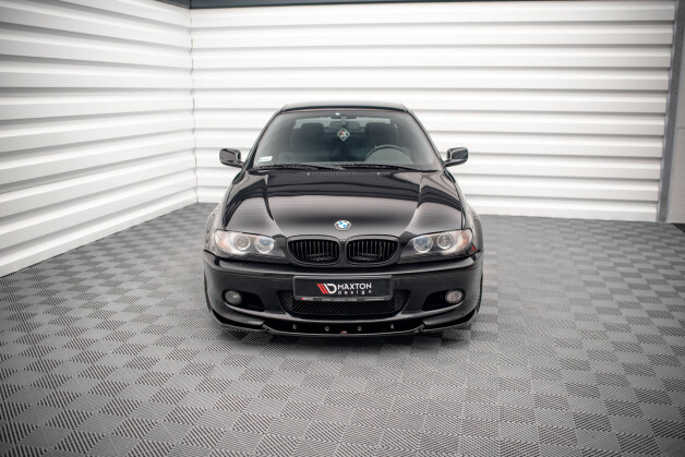Street+ Spoilerlippe Front Ansatz V.2 passend für BMW 3er Coupe M-Paket E46 schwarz Hochglanz
