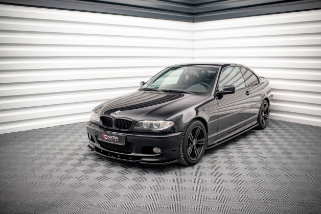 Seitenschweller Ansatz Cup Leisten V.2 passend für BMW 3er Coupe M-Paket E46 schwarz Hochglanz