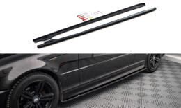 Seitenschweller Ansatz Cup Leisten V.2 passend für BMW 3er Coupe M-Paket E46 schwarz Hochglanz