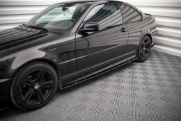Seitenschweller Ansatz Cup Leisten V.2 passend für BMW 3er Coupe M-Paket E46 schwarz Hochglanz