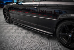 Seitenschweller Ansatz Cup Leisten V.2 passend für BMW 3er Coupe M-Paket E46 schwarz Hochglanz