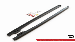 Seitenschweller Ansatz Cup Leisten V.2 passend für BMW 3er Coupe M-Paket E46 schwarz Hochglanz