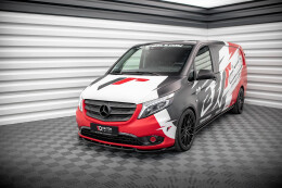 Cup Spoilerlippe Front Ansatz V.1 für Mercedes Vito W447 FL schwarz Hochglanz