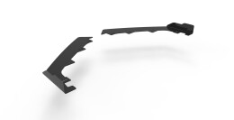 Front Stoßstange Flaps für Hyundai I20 N Mk3 schwarz Hochglanz