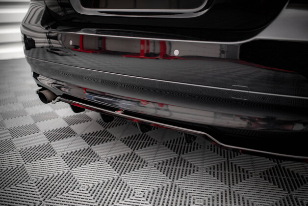 Mittlerer Cup Diffusor Heck Ansatz DTM Look passend für BMW 3er Limousine E90 schwarz Hochglanz